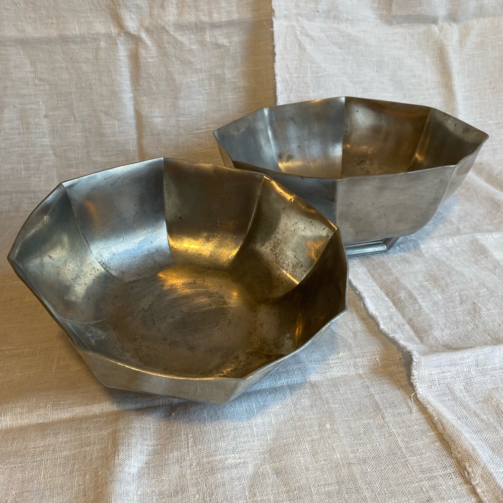Gotham Octette pewter bowls, nesting